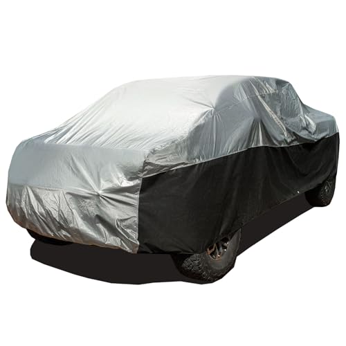 Image of Season Guard Ultimate Plus Truck Cover,100% Waterproof Aluminium with Cotton Fleece and Breathable Fabric with Two Extra 19.6ft Windproof Tie Down Straps,Fits Truck up to 250 inch