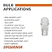 SYLVANIA - 168 T10 W5W LED White Mini Bulb - Bright LED Bulb, Ideal for Interior Lighting - Map, Dome, Cargo and License Plate (Contains 2 Bulbs)
