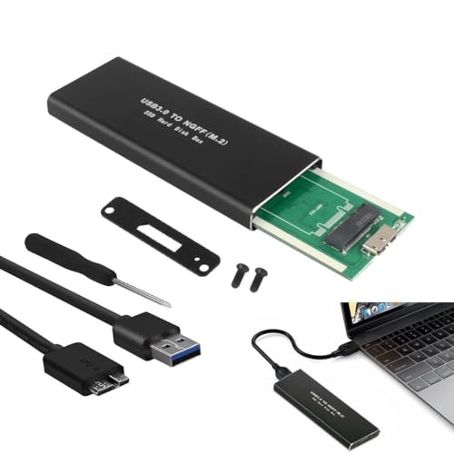 NTQinParts M.2 SSD NGFF SATA to USB 3.0 External Enclosure Storage Case Converter for TEAMGROUP MS30 M.2 2280 SATA III I - Detailed View