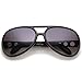zeroUV - Large Elvis King Of Rock & Roll Aviator Sunglasses 63mm (Black / Lavender)