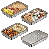 Aevorant Set mit 4 Aufschnittbox Fresh, Aufschnittboxen f&uuml;r K&uuml;hlschrank Edelstahl mit Sichtdeckel, K&auml;se und Wurst Aufbewahrung K&uuml;hlschrank edelstahl F&uuml;r K&auml;se, Aufschnitt, Fleisch