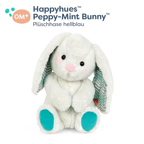 B. toys - Happyhues - Peppy-Mint Bunny - Plüschhase - Superweiches Plüschtier - Plüschtier für Babys, Kleinkinder, Kinder - Waschmaschinenfest - 0 Monate +