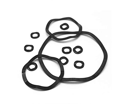 10/50pcs* Wave Spring Washer 65Mn Carbon Steel Three Wave Crest Black Wave Gasket Spring Gasket Elastic Washers (Inner Diameter : 31x39x0.4mm 10pcs)