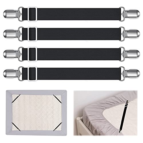 Niuny Bettlaken Halter - 4 Stück Spannbettlaken Halter Gegen Verrutschen