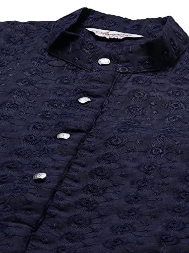 Image of Jompers Men's Embroidered Straight Kurta Pyjama Set.