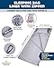 The Friendly Swede XL Sleeping Bag Liner Ultralight - Thin Travel Sheets for Hotel with Full Length Zipper - Camping Sheets & Adult Sleep Sack for Backpacking - Travel Sleeping Bag - Grey (Zipper)