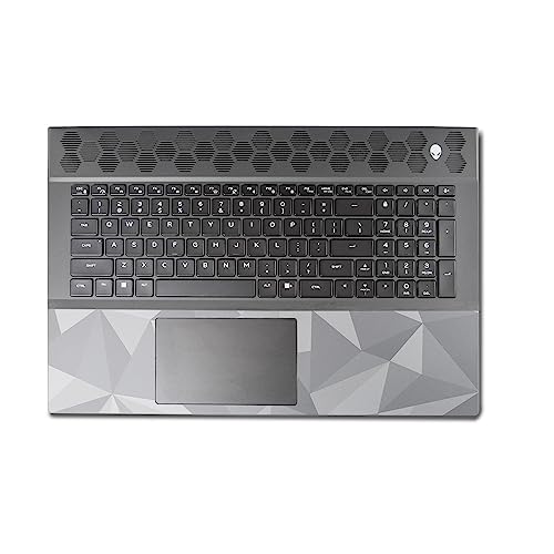 Image of MightySkins Skin Compatible with Alienware M18 R1 (2023) Full Wrap Kit - Gray Polygon | Protective, Durable, and Unique Vinyl Decal wrap Cover | Easy to Apply & Change Styles | Made in The USA