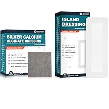 Ceeport Silver Calcium Alginate Dressing 2x212Pcs +Island Dressing4" x 10" 25Pcs