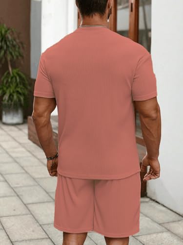 SHIENZY Men's Casual Solid Printed Night Suit Co-Ord Set || T-Shirt and Shorts Nightwear Set || Sleepwear/Loungewear for Regular Wear (1426SHZ_BG_XXL) Beige - Image 4 thumbnail