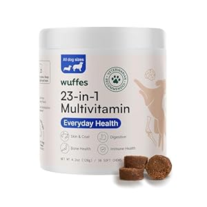 Wuffes 23-in-1 Chewable Dog Multivitamin&Supplements - Dog Multivitamin for Small&Large Breed - Pet Vitamins and Minerals for Coat, Heart, Hips&Joints, Digestion&Immune System, 30 Soft Chews (23-in-1) Wuffes 23 in 1 Chewable Dog MultivitaminSupplements Dog Multivitamin for SmallLarge Breed Pet Vitamins and Minerals for Coat Heart HipsJoints DigestionImmune System 30 Soft Chews 23 in 1