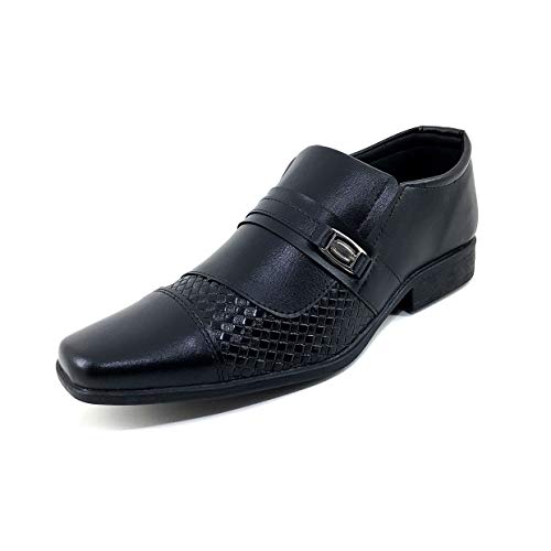 Sapato Social Masculino Sintético Resistente - AS197 Cor:Preto 903B;Tamanho:39