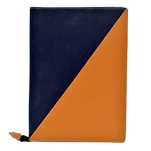 Image of FUTURE X 20 Leaf Multipurpose Leatherette Professional File Folders for Certificates, Documents Holder, Portfolio, Executive File Legal Size Documents Holder for Men and Women (Blue Orange)