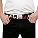 Comedy Central Belt, Seatbelt Buckle Belt, South Park Goth Kids Poses Flame Reds, Youth 22 to 32 Inches