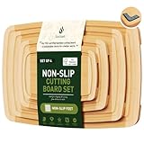 Bamboo Cutting Board Set Non Slip Feet Over Sink Men Husband Birthday Christmas Xmas Valentines Father Day Gifts Ideal from Wife Romantic Anniversary Best Cool Gadget Awesome Who Have Everything