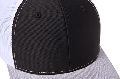 Image of Quanhaigou Trucker Hat - Mesh Snap Back - Unisex Adjustable Baseball Cap - Outdoor Hats for Men Women