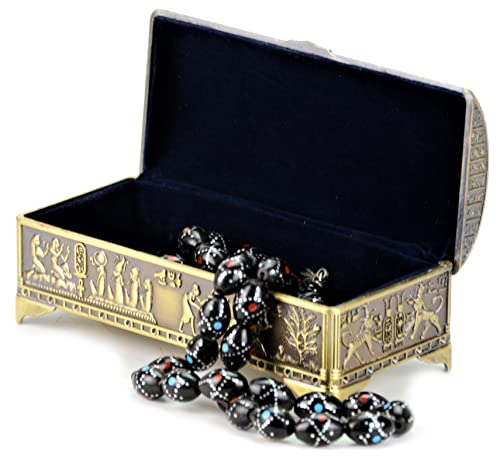 NileCart Ancient Egyptian Style Decorative Small Jewelry Box Made in Egypt (Antique Brass) - image 3