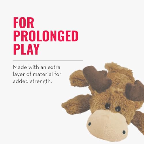 KONG Cozie Marvin Moose - Piszcząca pluszowa zabawka dla psa do przytulania - XL