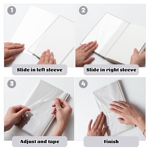 Couvertures de livre transparentes réglables ReliThick 29x53 cm plastifiées