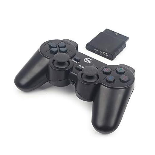 Gembird JPD-WDV-01 Kabelloses Gamepad mit Vibration, PS2/PS3/PC schwarz