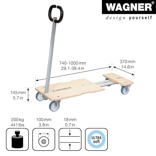 Plataforma de carga Wagner MM 1333 extensible hasta 101 cm con lanza plegable 3