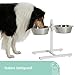 Kerbl Pet Futterbar, Hundenapf, weiß, 54x27x43cm, 2x1800ml, Stahlgestell, Hunde, 2X Edelstahlnapf, stufenlos höhenverstellbar, erhöhter Futternapf