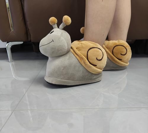 Cute Snail Slippers for Women Men Warm Feet House Shoes Funny Booties4