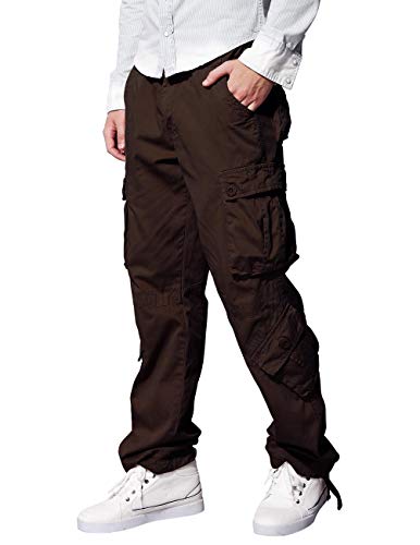 Image of Match Men's Wild Retro Multi-Pockets Utility Casual Cotton Cargo Trousers #3357