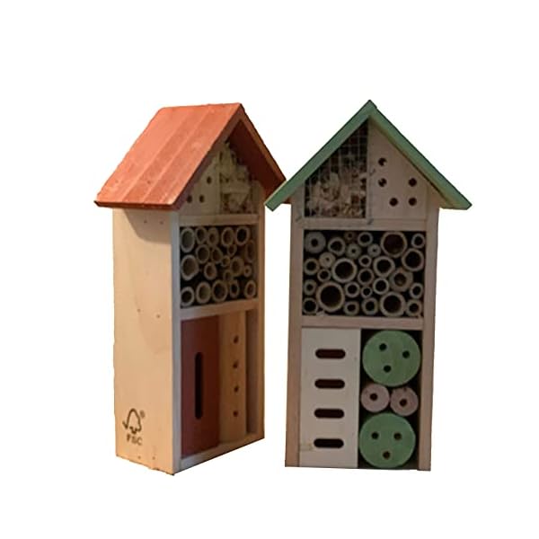 ZDTrading Insektenhotel, Insektenhaus für Terrasse, Balkon, oder Garten, zum Aufhängen, unbehandelt, naturbelassen, aus… – Bild 7