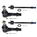 DLZ 4 Pcs Front Suspension Kit-Inner Outer Tie Rod End Compatible with Ford Explorer Mercury Mountaineer 1998-2001, Ford Ranger 1998-2011, Mazda B2300 B2500 B3000 B4000 1998-2004 EV317 ES3461