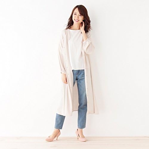 Amazon Co Jp オペークドットクリップ Opaque Clip ワンピース 洗える Vネックエアリーシャツワンピース ライトグレー 011 38 M 服 ファッション小物