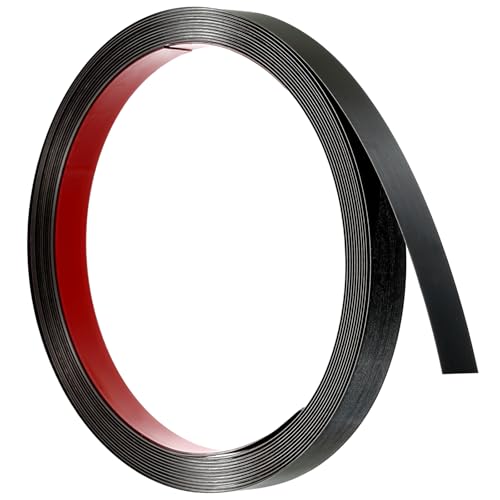 sourcing map Moulure murale autocollante en acier inoxydable avec finition brossée métallisée pour décoration d'intérieur, 5 m x 1,5 cm, noir