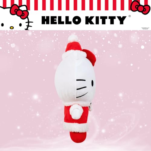 Image of Hello Kitty Santa Holiday & Christmas Bedding Super Soft Plush Cuddle Pillow Buddy, (Officially Licensed Product) By Franco