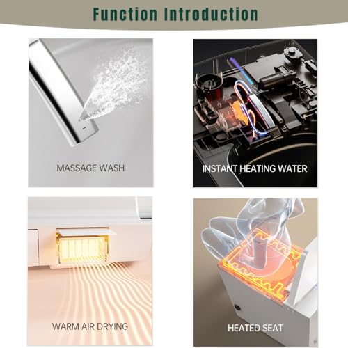 Sanitario cuadrado inteligente Geelife con tanque integrado para baño moderno miniatura 6