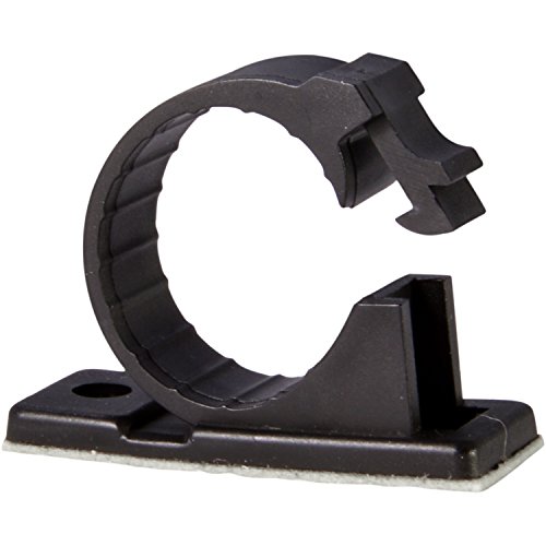 25 unidades de abrazaderas adhesivas para gestión de cables JacobsParts V3, abrazadera fija de 0,6 pulgadas con montaje opcional con tornillo (tamaño mediano) miniatura 1