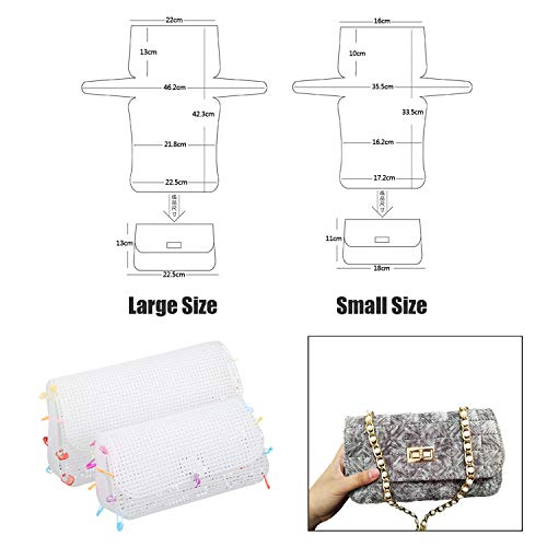 Image of Allazone 57 PCS Mesh Plastic Canvas Sheets Kit Including 24 PCS Plastic Canvas, 12 Color Acrylic Yarn for DIY Crafts Embroidery Cross Stitch, Acrylic Yarn Crafting, Knit and Crochet Projects