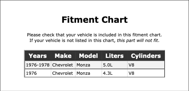 Miniatura 2 de Carburetor Choke Tube Gasket Compatible with Chevrolet Monza 1976 1977 1978 PC-748434