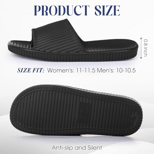 Image of Shyyween 6 Pack Non Slip Shower Slides Lightweight Bath Slippers for Women & Men Pool Sandals for Home Hotel Gym Spa Pool