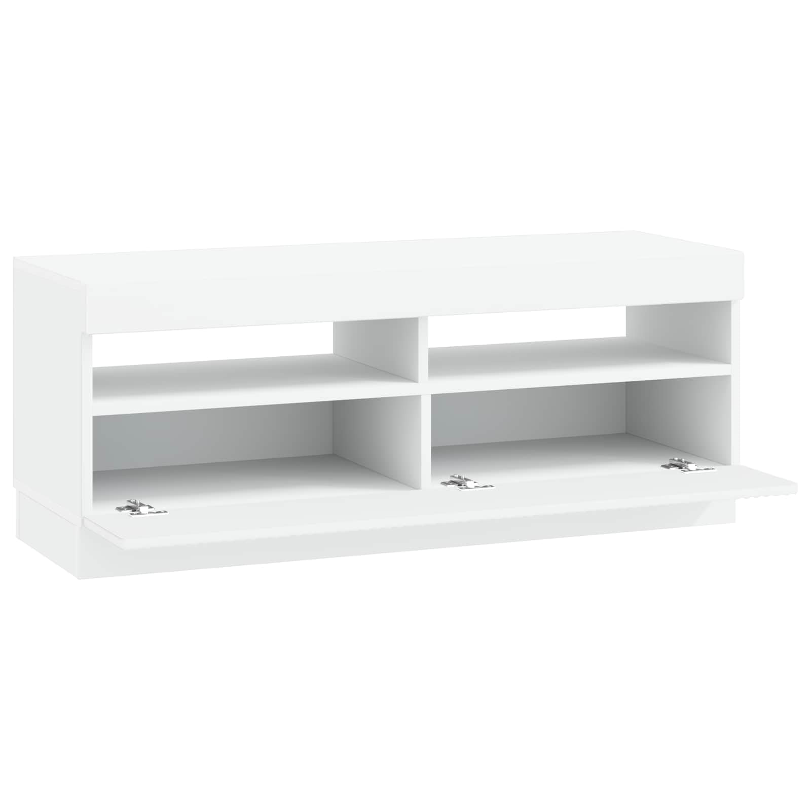 Mueble de TV LED Blanco Madera de ingeniería
