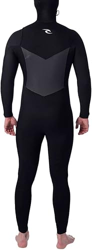 Miniatura 2 de Rip Curl Mens Dawn Patrol 54mm Hooded Chest Zip Wetsuit - Black - Easy Stretch Flash Lining