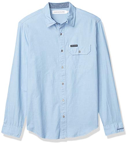 calvin klein denim button down