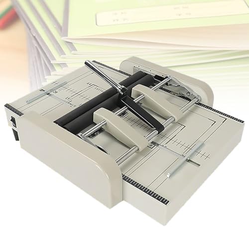 Electric Paper Binding and Folding Machine with Precision Staple Head for Easy Document Organization