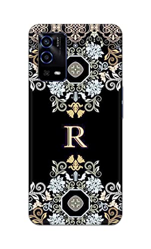Image of PRINTFIDAA Name II Initial II Letter Alphabet R Floral Pattern Printed Designer Hard Case for Oppo A55 Back Cover -(ZP) MVN1007