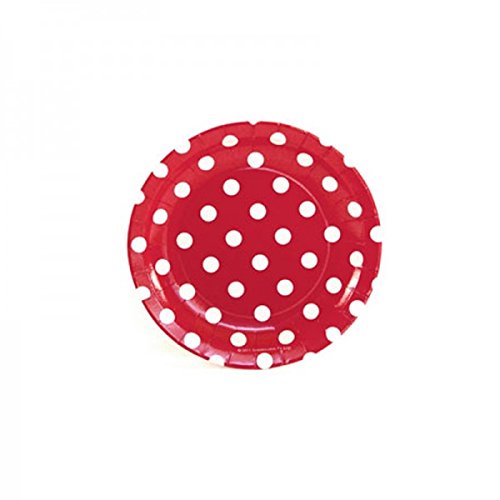 Party Anthem Red Polka Paper Plates/Birthday Party/Valentines Day/Anniversary/Disposables (Pack of 20) 9 inch (B00P7GCLAY) Amazon Price History, Amazon Price Tracker