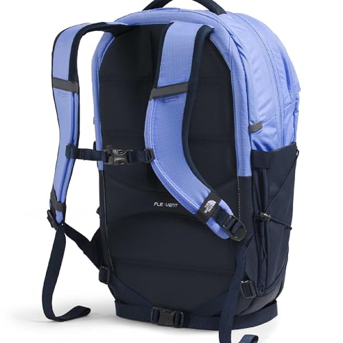 Image of The North Face Women's Borealis Commuter Laptop Backpack - Everyday Travel Bag, Laptop Sleeve, Reflective Details, Periwinkle Glow /Summit Navy /Lemon Mist, One Size