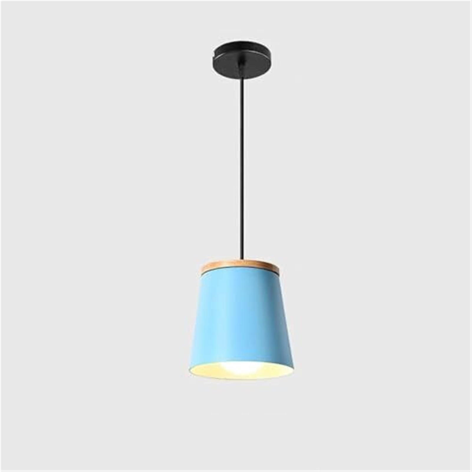 KBUUKYYXouy Pink Wrought Iron Cup E27 Vintage Macaron Pendant Lamp Chandelier Hanging Lighting Ceiling Fixture for Kitchen Island Dining Room Living Entryway Bar(Blue)