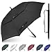 Gonex parapluie golf automatique plus grand anti-UV avec double auvent coupe-vent résistant à l'eau, parapluies ventilés surdimensionnés pour 2-3 hommes femmes, Noir, 54 pouces / 137cm