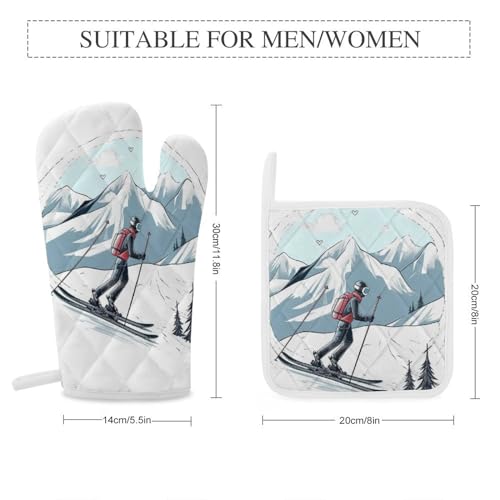 Maniques de cuisine antidérapantes ski gant de four résistant eau