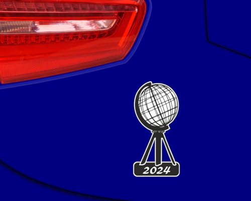 Samunshi® Nordkap Aufkleber Jahr 2024 schwarz 10cm - Auto Wohnmobil Motorrad - Nordkapp Norwegen