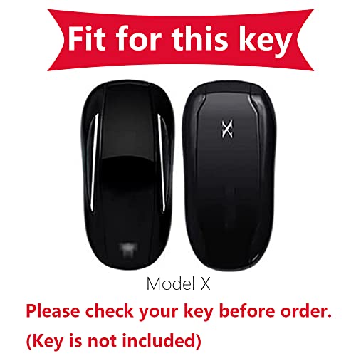Coque de clé Tesla Model X KUNIO en métal noir lourd et chic