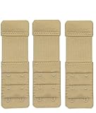Bllatta Women's Soft Back Bra Band Extender, Pack of 3 (2 Hooks)